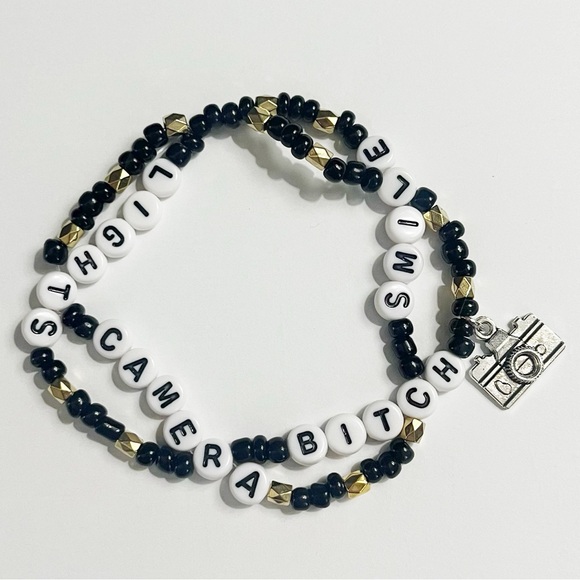 Taylor Swift Jewelry - For Kelsey: Taylor Swift Eras Tour Friendship Bracelet Lights Camera B*tch Smile